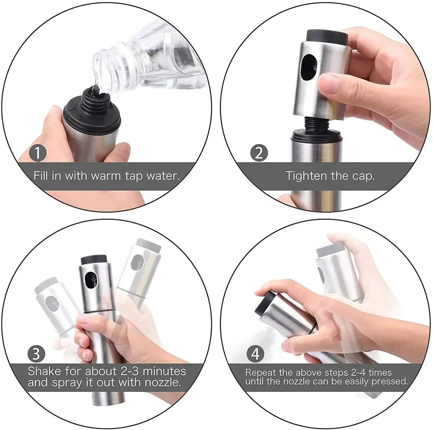 Stainless Steel Olive Oil Spray Diffuser 100ML