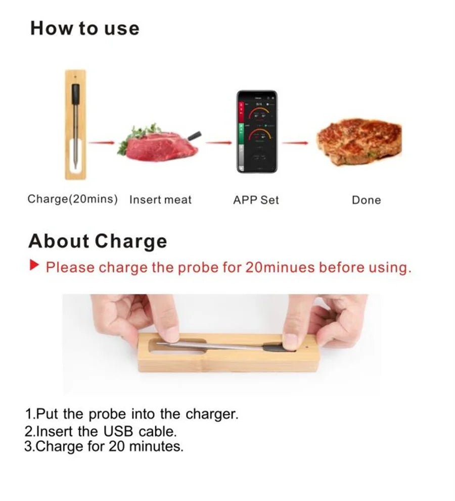 Wireless Meat Food Thermometer Kitchen Cooking by Golixy - Free Shipping