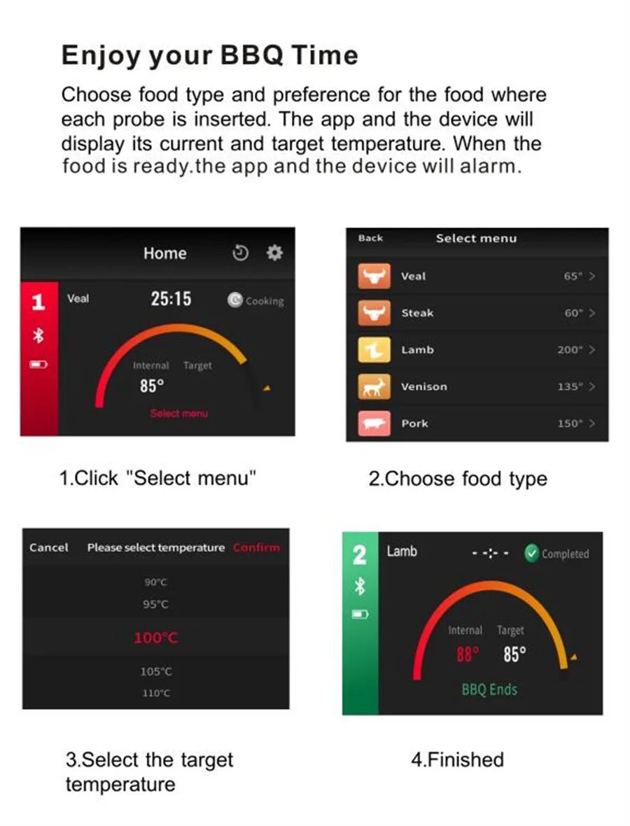 Wireless Meat Food Thermometer Kitchen Cooking by Golixy - Free Shipping