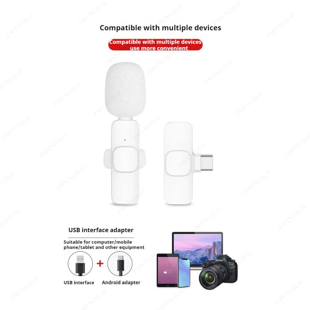 Wireless Lavalier Microphone Portable Audio