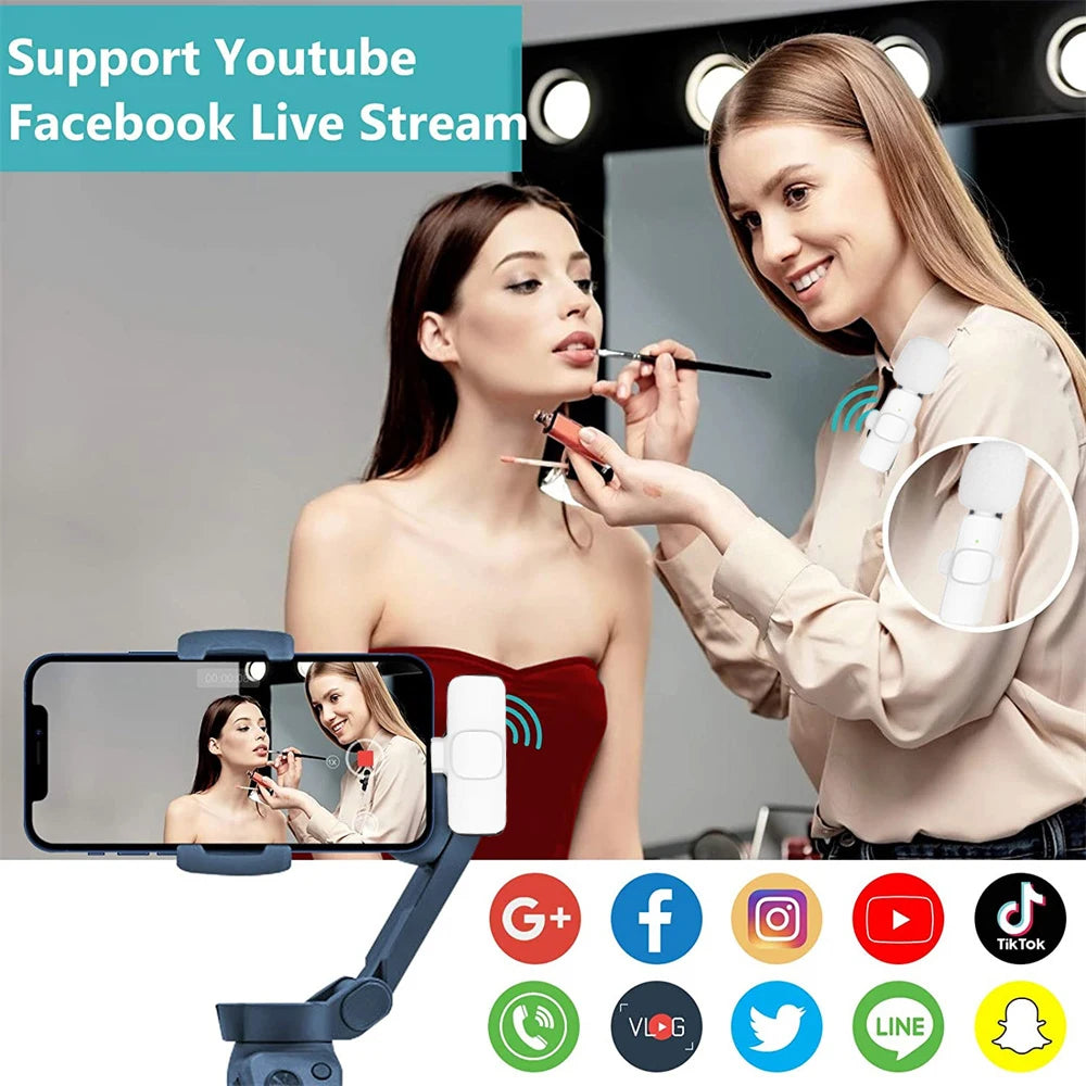Wireless Lavalier Microphone Portable Audio