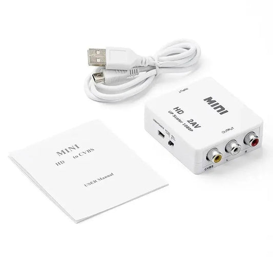 HDMI to AV RCA Adapter Converter Box with USB Cable by Golixy - Connect HDMI Devices to RCA TVs - Free Shipping