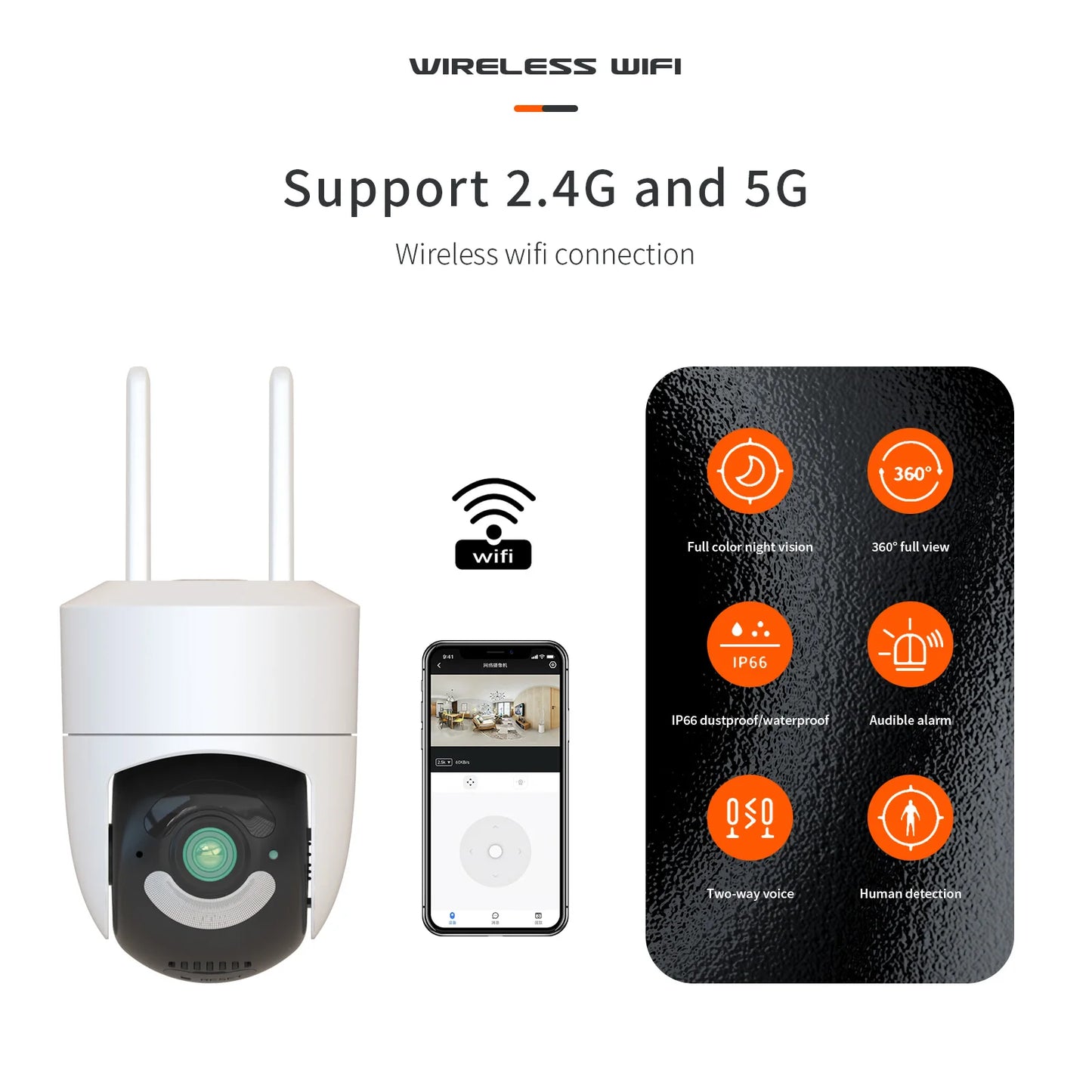 CPVAN Tuya PTZ Camera outdoor Smart Automatic Tracking 4MP