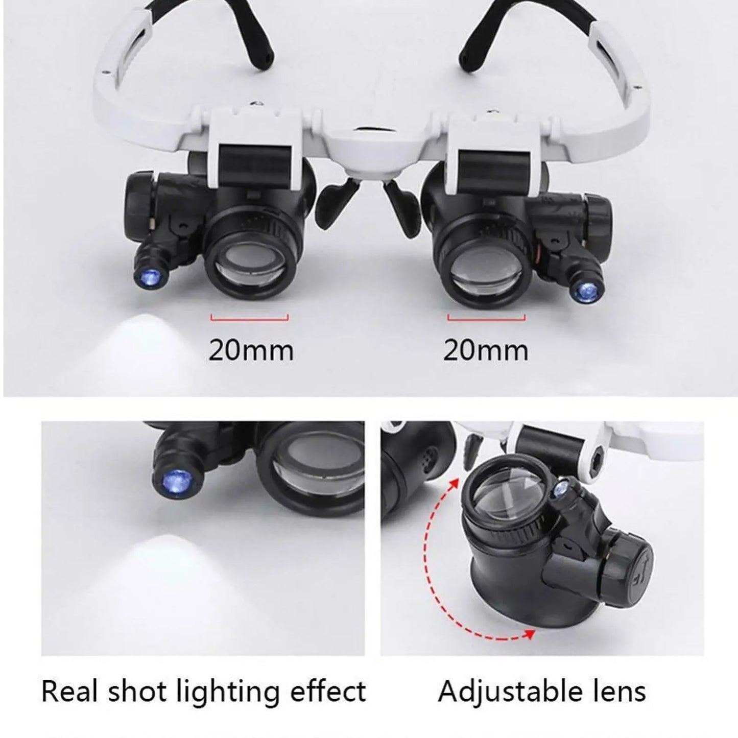 2XLED Watch Jeweler Repair Magnifier