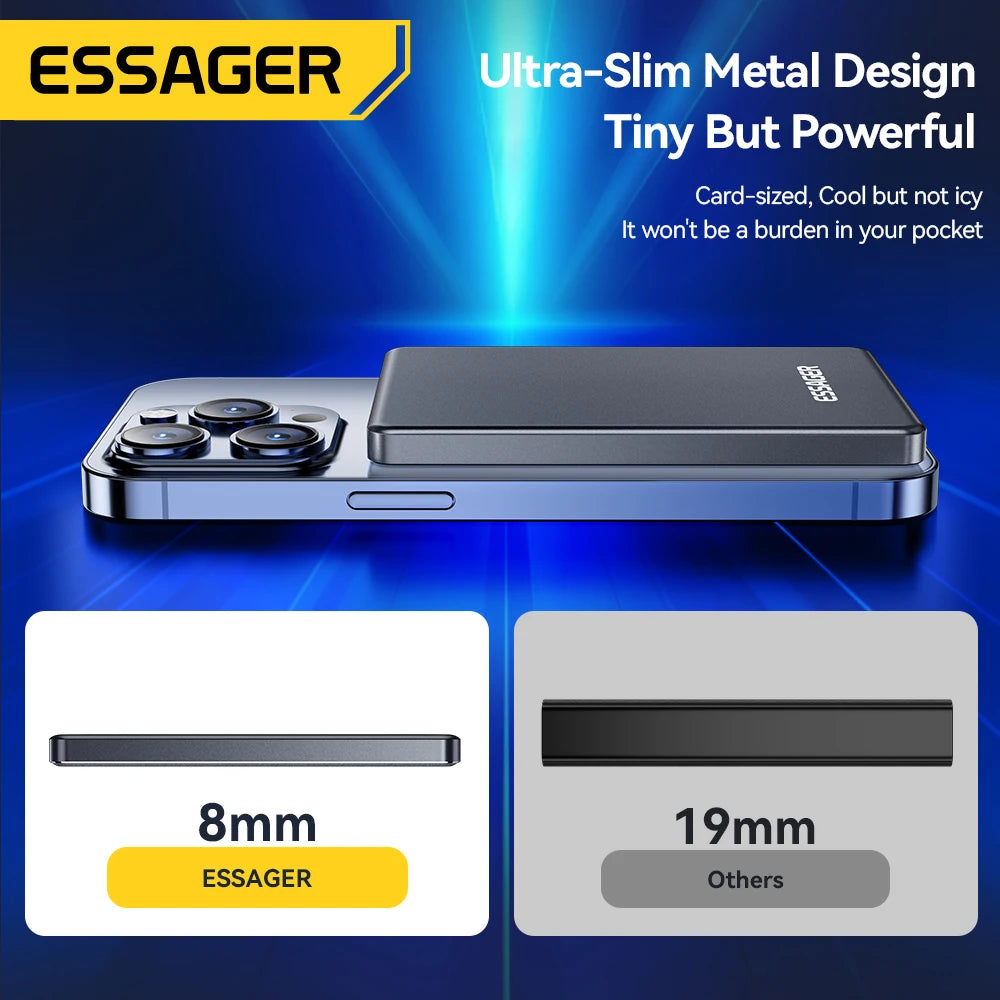 Essager Thin Wireless Power Bank Magnetic 20W 5000mAh