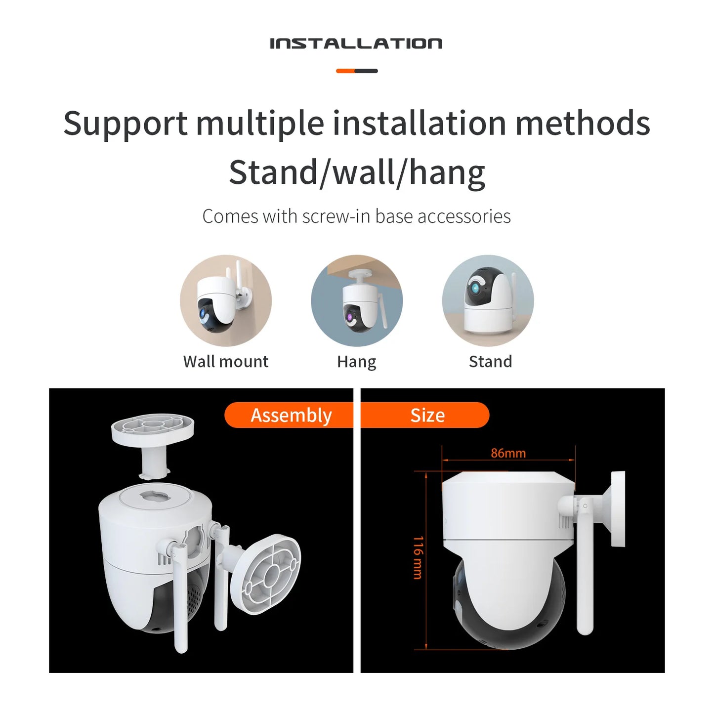 CPVAN Tuya PTZ Camera outdoor Smart Automatic Tracking 4MP