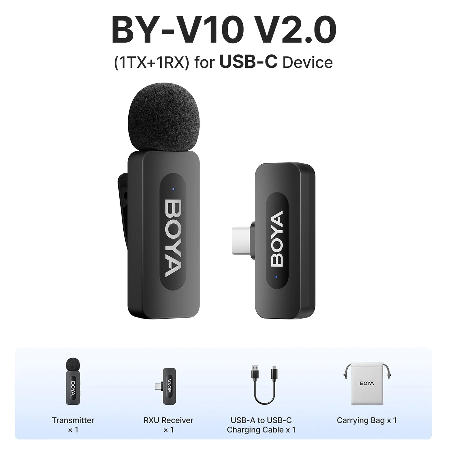 BOYA BY-V Professional Wireless Lavalier Mini Microphone