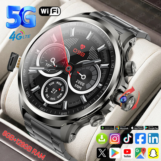 5G/4G Android 9.0 SmartWatch 1.95 inch 680*680 AMOLED Screen 8GB+128GB RAM