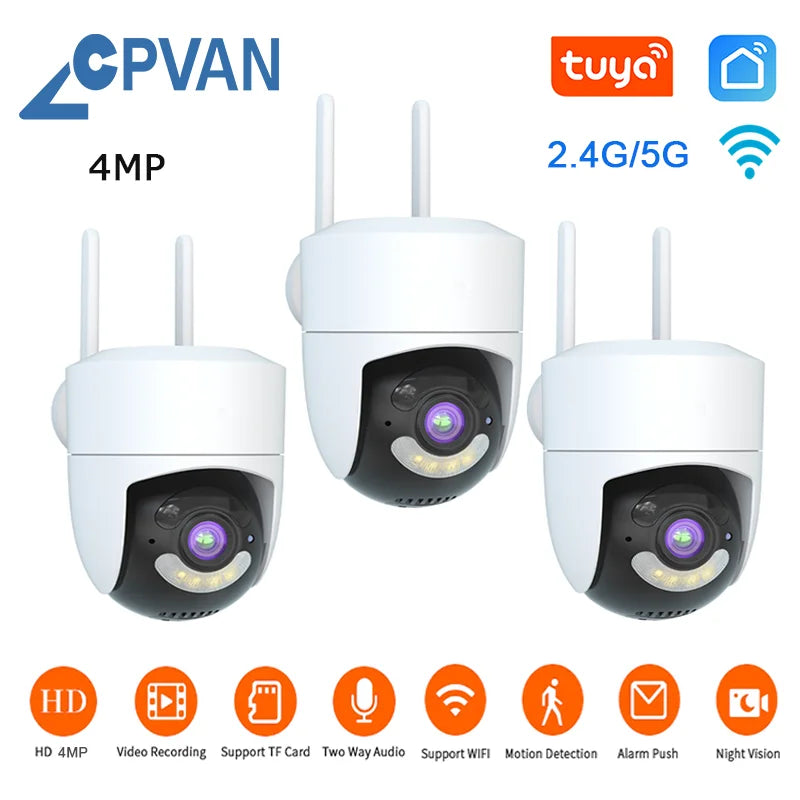 CPVAN Tuya PTZ Camera outdoor Smart Automatic Tracking 4MP