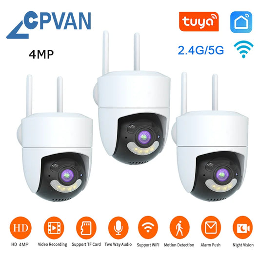 CPVAN Tuya PTZ Camera outdoor Smart Automatic Tracking 4MP