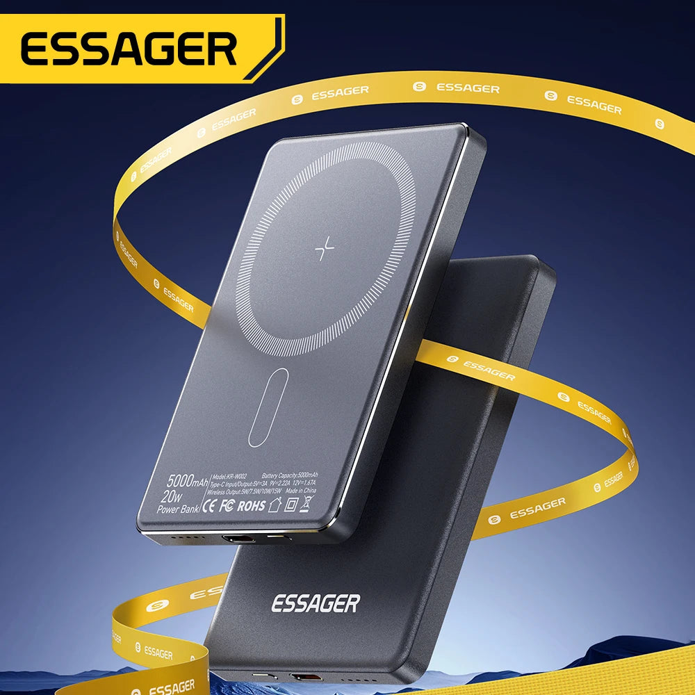 Essager Thin Wireless Power Bank Magnetic 20W 5000mAh