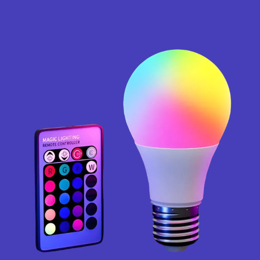 RGB smart bulb with remote control – multiple color modes for customizable lighting